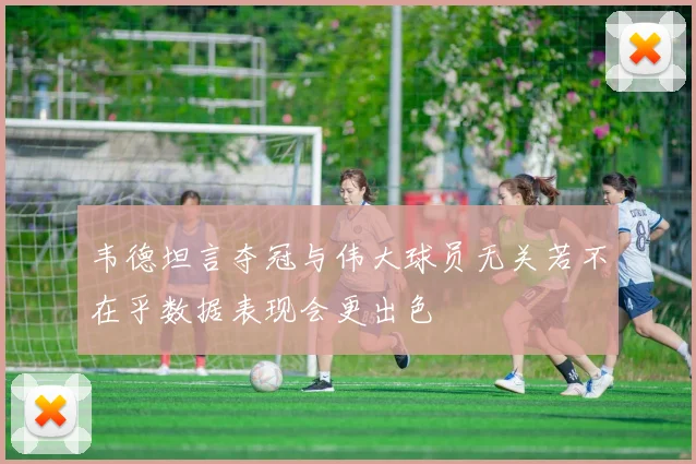 韦德坦言夺冠与伟大球员无关若不在乎数据表现会更出色